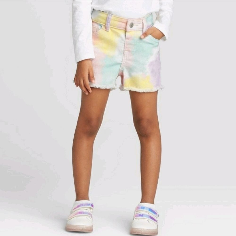 💥Buy one, get one free💥.Toddler Girls' TieDye Cutoff Jean Shorts cat & Jack